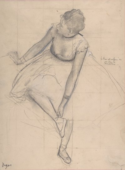Dancer Adjusting Her Slipper by Edgar Degas